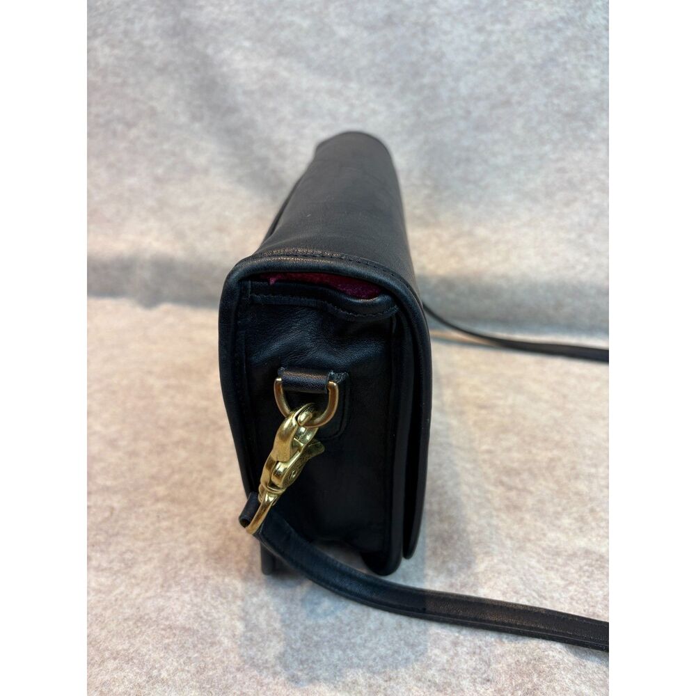 Vintage Pre-1994 Coach Black Leather Convertible Clutch